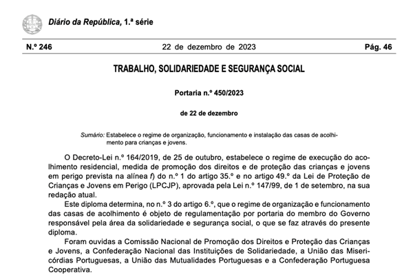 Portaria nº 450/2023