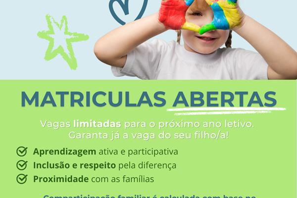 Inscrições para o próximo ano letivo no Jardim de Infância Livramento